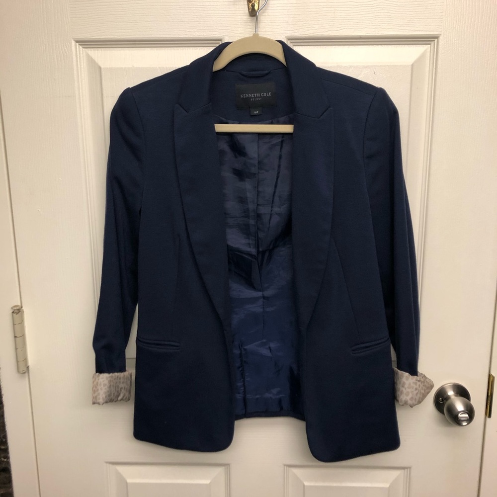 Kenneth Cole Navy Blue Blazer